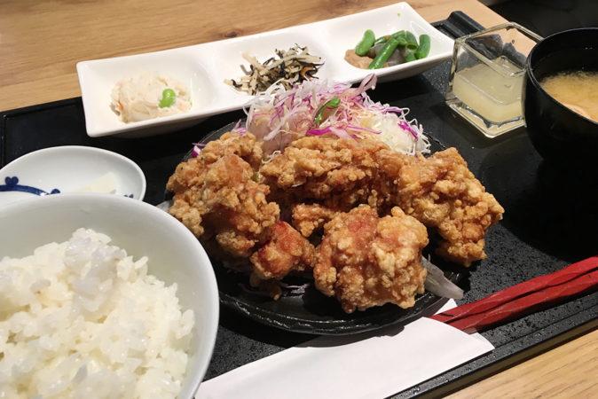 鶏とお野菜 はーばーどのランチ「若鶏の竜田揚げ　おろし塩ポン酢定食」