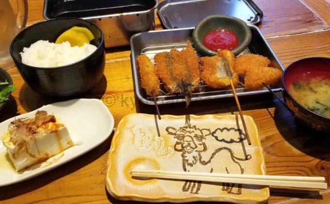 串かつ キャメルクラッチ 京橋らくだやのランチ