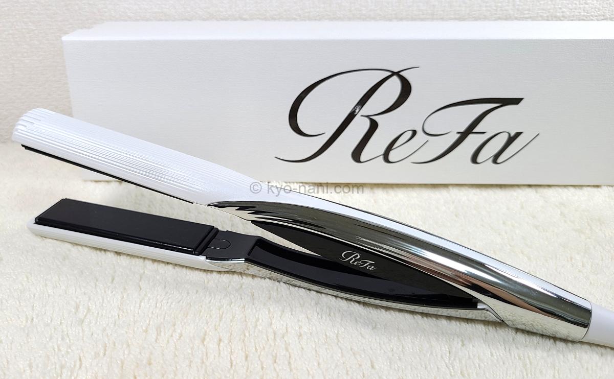ReFa(リファ)ストレートアイロンの箱と本体の写真